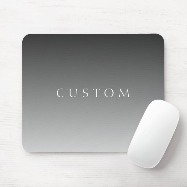 Mousepad Elegante texto em gradiente ombre cinza moderno si (Com mouse)