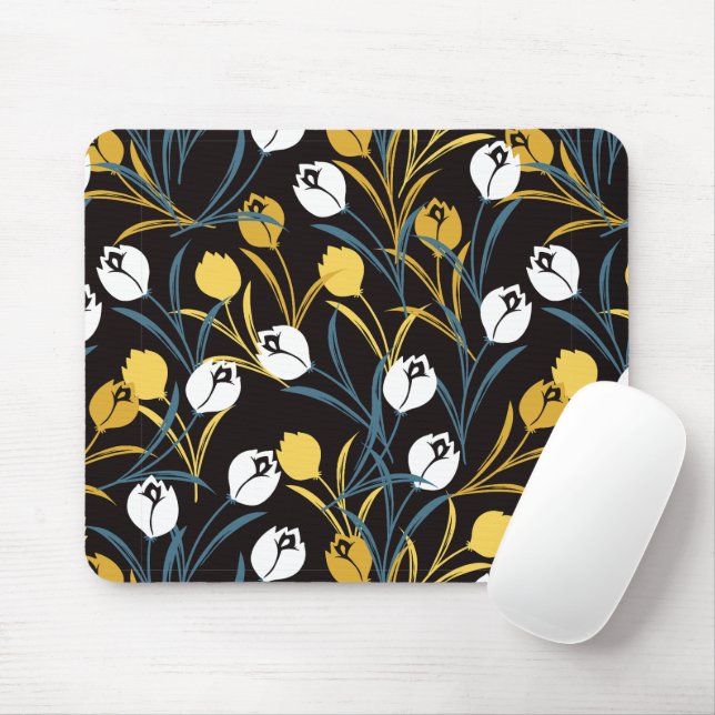 Mousepad Elegante Tulip Floral (Com mouse)