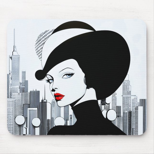 Mousepad Elegante Uptown Girl New York High Society (Frente)