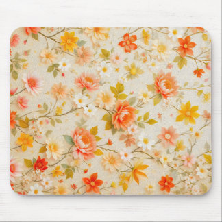 Mousepad Elegante Vintage Floral Pattern design