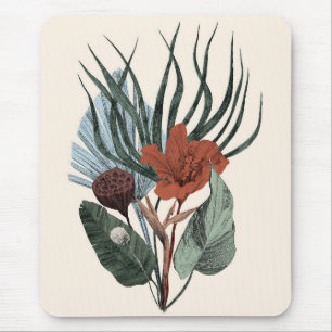Mousepad Elegante Vintage Impressão de Arte Botâni