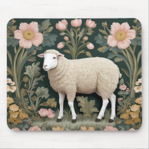 Mousepad Elegante White Sheep William Morris Inspirado