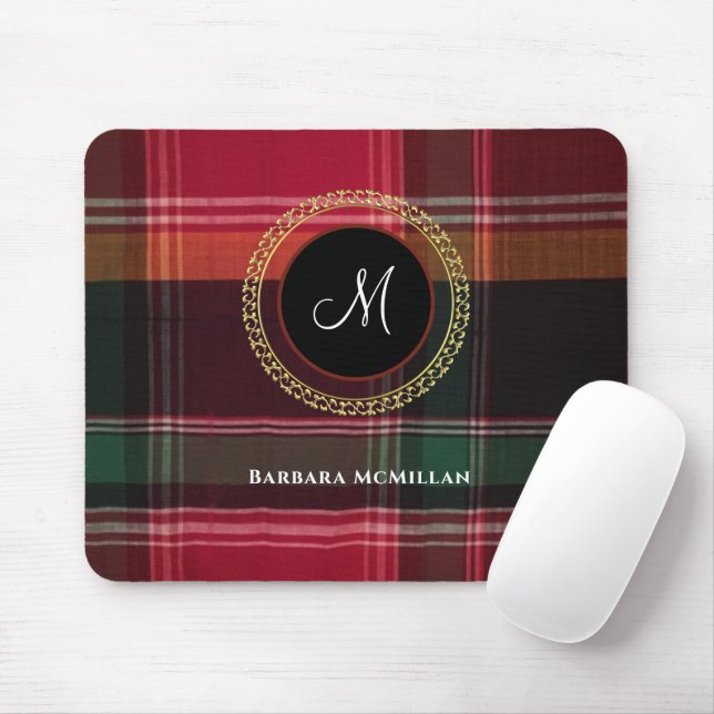 Mousepad Elegante Xadrez moderna Madras Personalize (Com mouse)