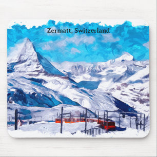Mousepad Elegante Zermatt Suiça Alpes Suíços inverno