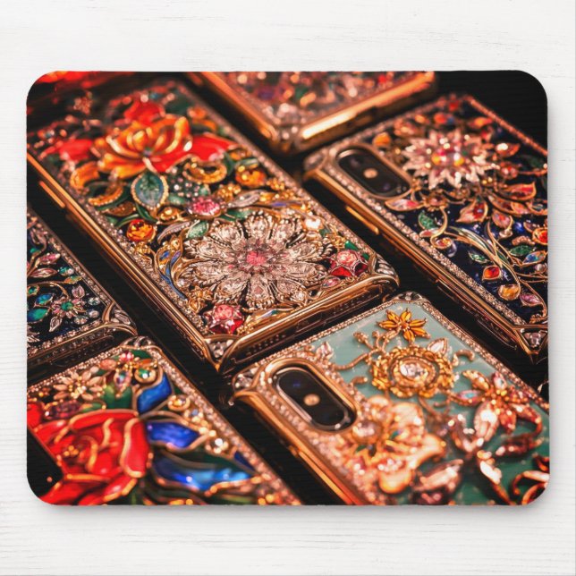 Mousepad Elegantes Telefones Celulares Laptop Computador Ta (Frente)