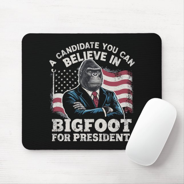 Mousepad Eleição 2024 Vote Divertido Sasquatch EUA (Com mouse)