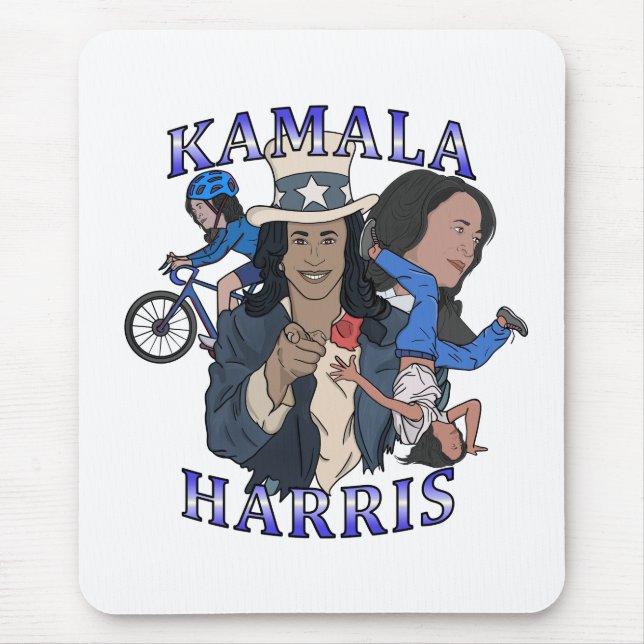 Mousepad Eleição de Estilo de Rap Bootleg Kamala Harris (Frente)