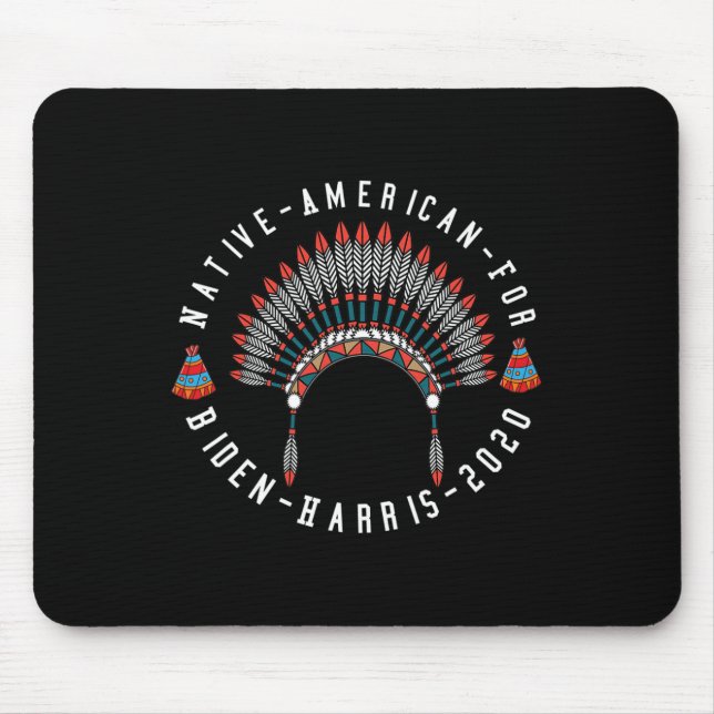 Mousepad Eleitores Nativos Americanos Para Biden-harris Ant (Frente)