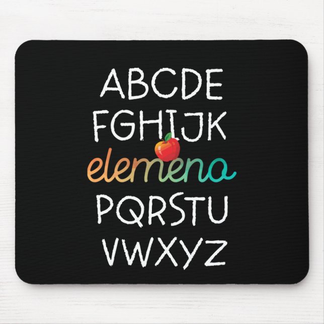 Mousepad Elemeno Alphabet Preschool Kindergarten - Escola (Frente)