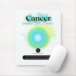 Mousepad Elemento de Água de Cota de Cancer de Sinal Zodiat