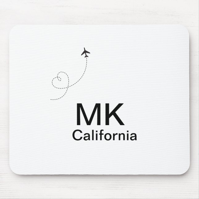 Mousepad Elemento simples e mínimo de viagem de texto para  (Frente)