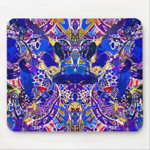 Mousepad Elementos abstratos azuis fofos