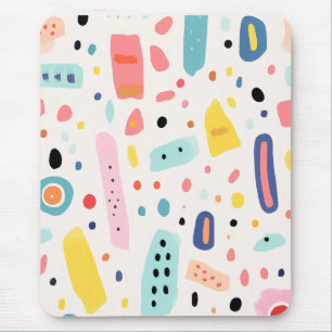 Mousepad elementos coloridos e fofos design