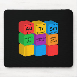 Mousepad Elementos de consciência curiosos Autismo Mesa per