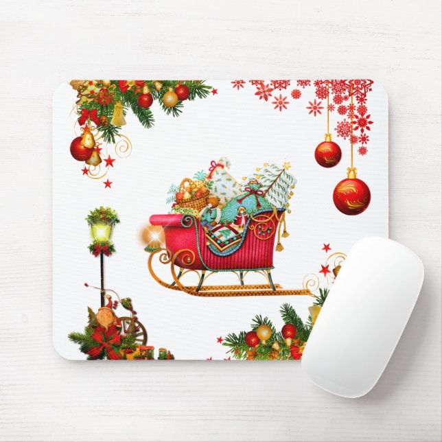Mousepad Elementos de Natal (Com mouse)