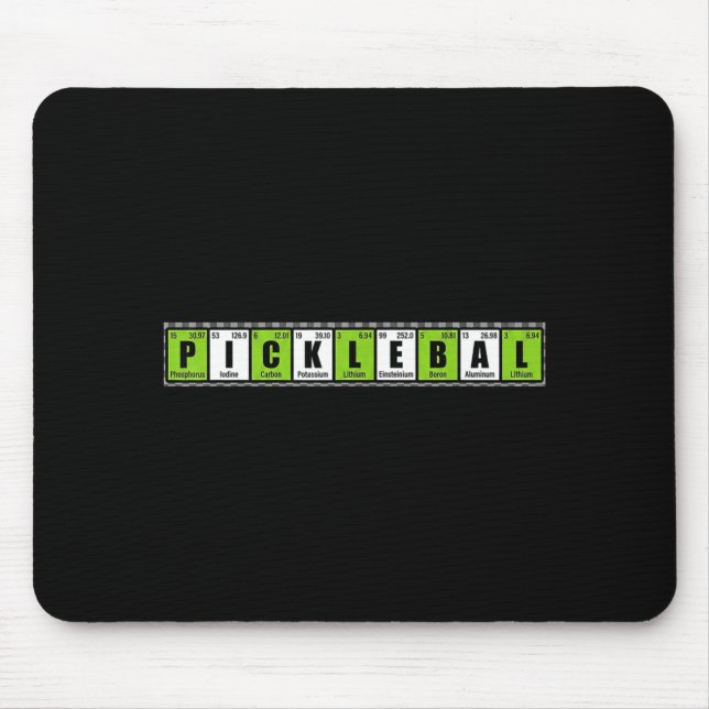 Mousepad Elementos essenciais de pickleball engraçados meme (Frente)
