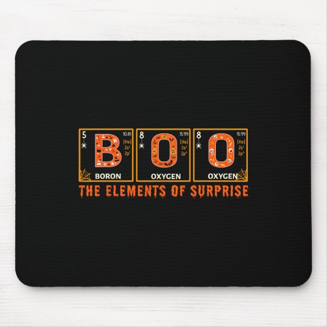 Mousepad Elementos Primários de Ciência Surpresa do Hallowe (Frente)