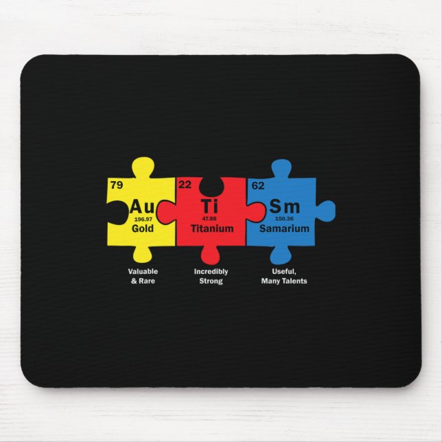 Mousepad Elementos Químicos de quebra-cabeça Piece Legal Au (Frente)