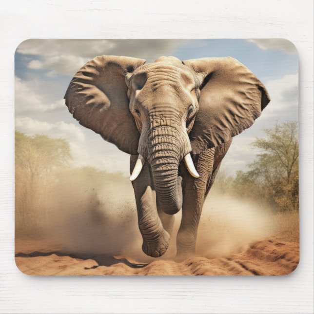 Mousepad Elephant Animal Nature Majestous Wild (Frente)
