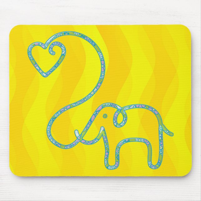 Mousepad ELEPHANT com coração (Frente)