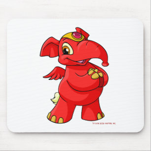 Mousepad Elephante vermelho alegre