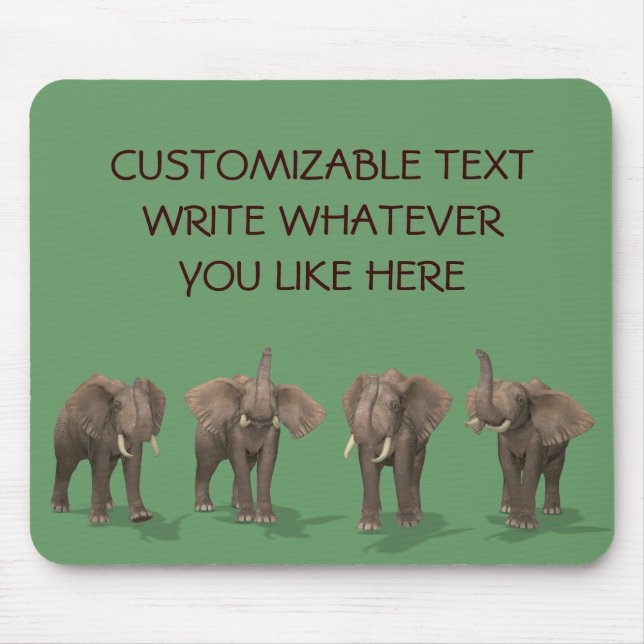 Mousepad Elephants Quartet (Frente)