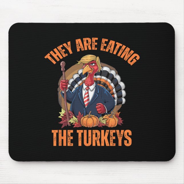 Mousepad Eles estão comendo a Turquia Engraçada. (Frente)