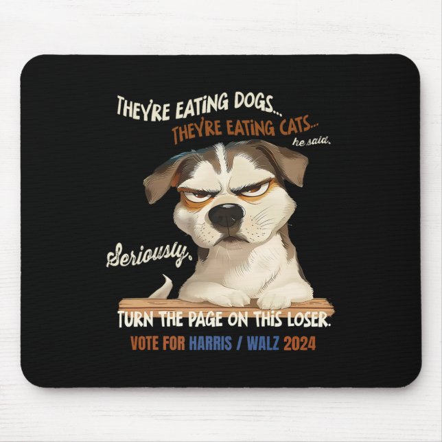 Mousepad Eles estão comendo cães! Eles Estão Comendo Gatos! (Frente)