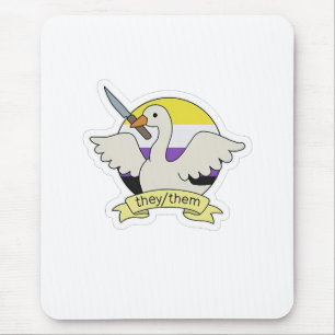 Mousepad Eles ganham orgulho LGBT não binário mês