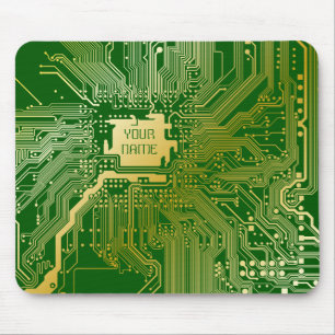 Mousepad Eletrônicos de placa-mãe em circuito monograma C