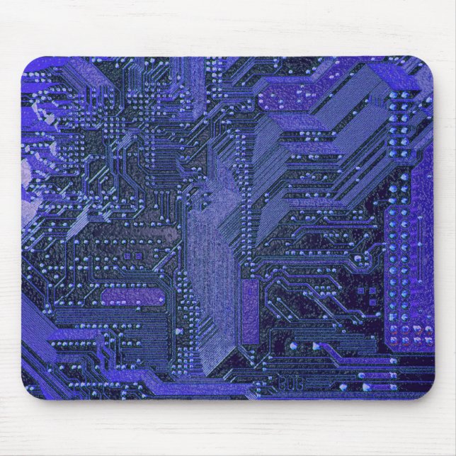 Mousepad Eletrônicos técnicos do Conselho Cyber Circuito Az (Frente)