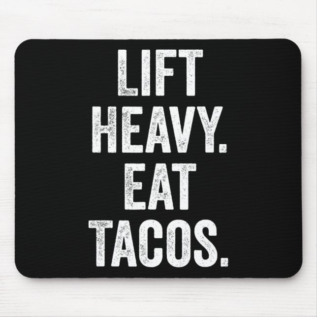 Mousepad Elevação de Tacos de Comida Pesada Malhação de Gym (Frente)