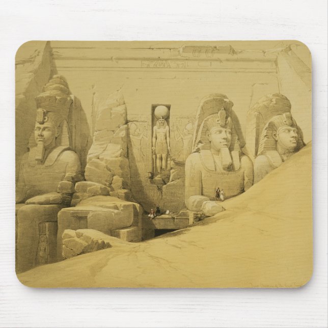 Mousepad Elevação dianteira do grande templo de Aboo Simbel (Frente)