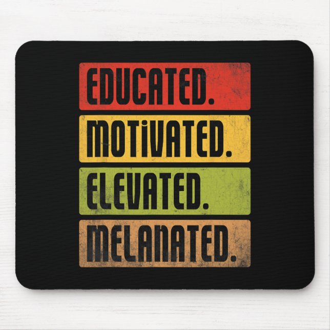 Mousepad Elevação Elevada E Elevada E Educada Bhm Afro Bla (Frente)