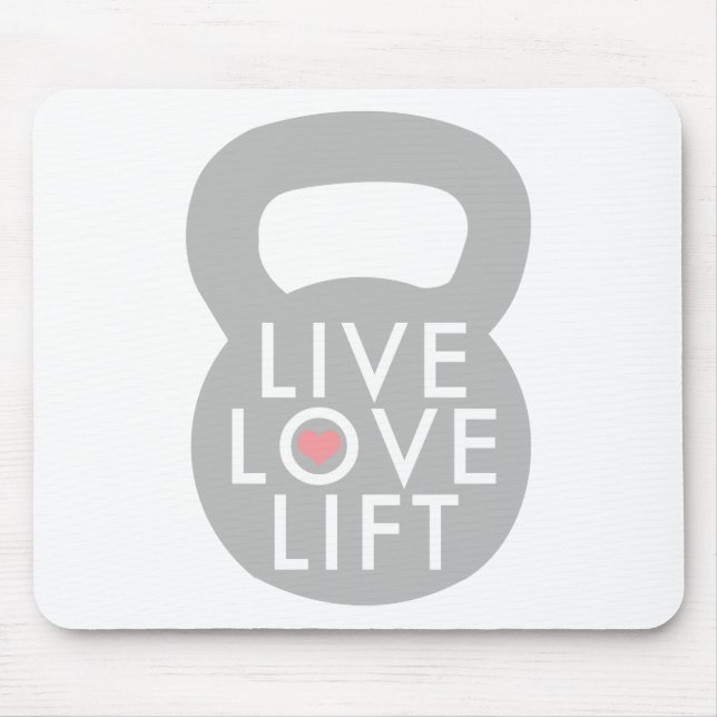 Mousepad Elevador vivo Kettlebell do amor (Frente)