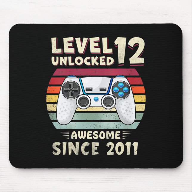 Mousepad Eleven 11yr Bday Boy Funny Gamer 11th 11 Year Old  (Frente)