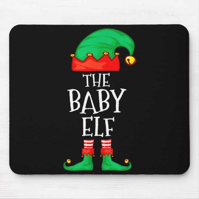 Mousepad Elf Family Christmas Funny The Baby Elf Sweater Bo (Frente)