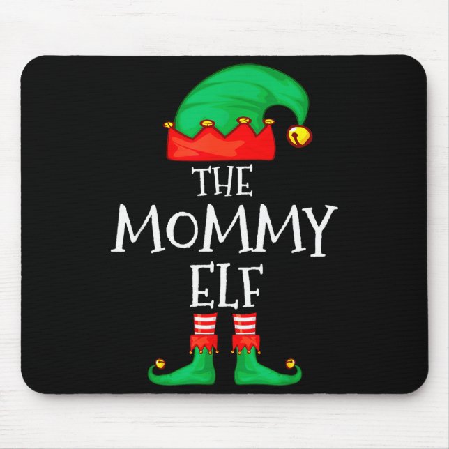 Mousepad Elf Family Christmas Mommy Mom Mother Mama Elf Swe (Frente)
