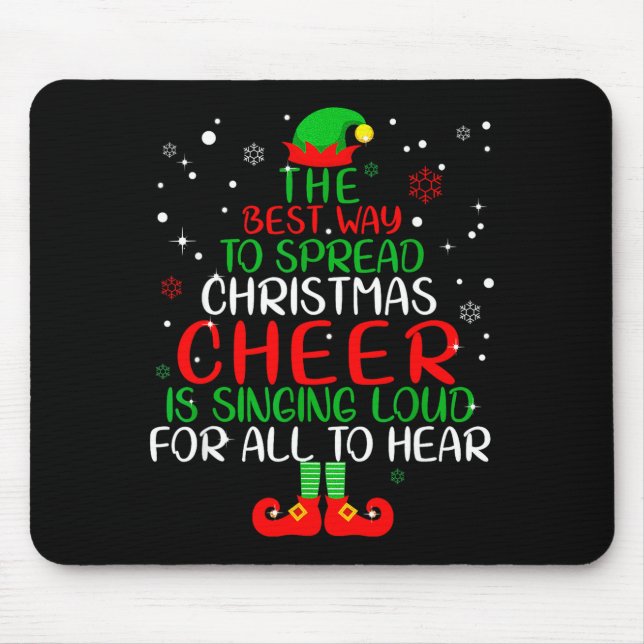Mousepad Elf Shirt The Way To Spread Christmas Cheer Boys M (Frente)