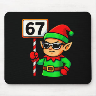 Mousepad Elfo Engraçado Seis Sete 6 7 Meme Fantasia de Nata