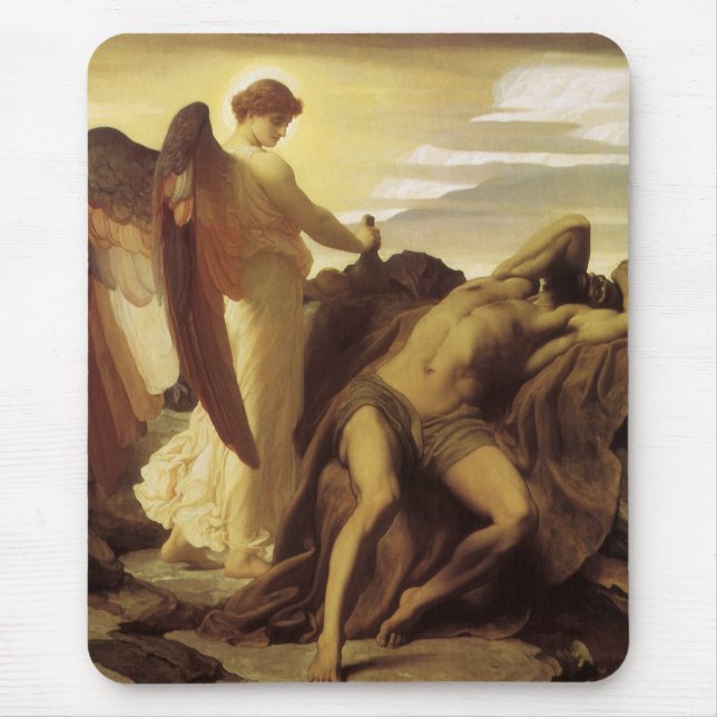 Mousepad Elijah na Natureza por Lord Frederic Leighton (Frente)