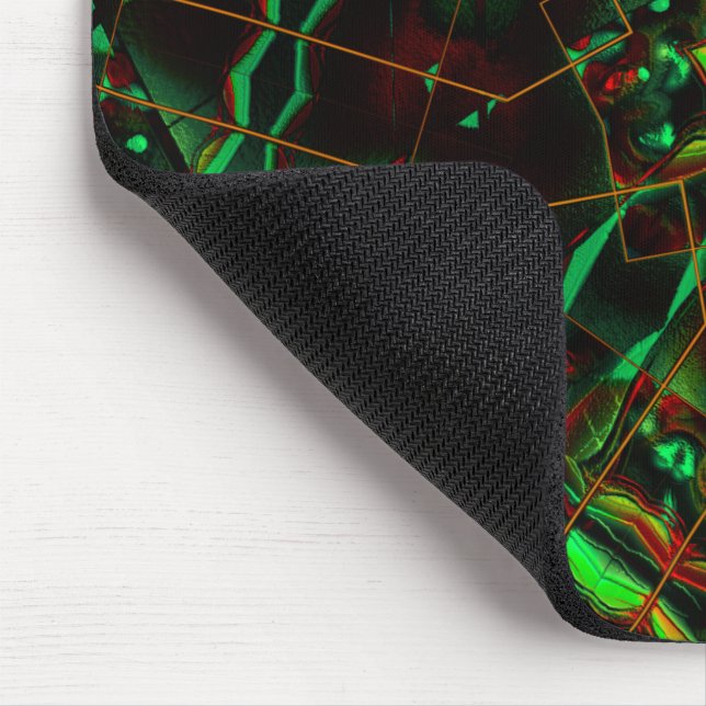 Mousepad Elíptico destruído, linhas para cima, verde-piscan (Canto)