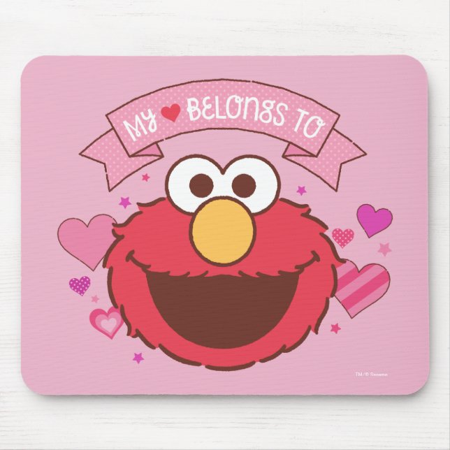 Mousepad Elmo | Meu Coração Pertence A Elmo (Frente)