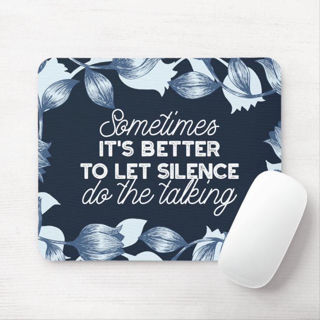 Mousepad Eloquent Silence Cote Art para o Decor Sereno (Com mouse)