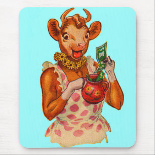Mousepad Elsie the Cow, gerente de dinheiro