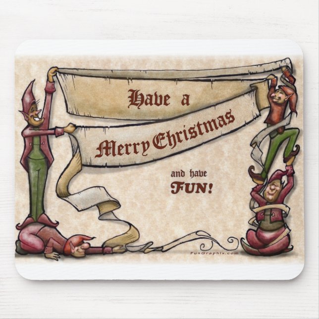 Mousepad Elves de Natal (Frente)