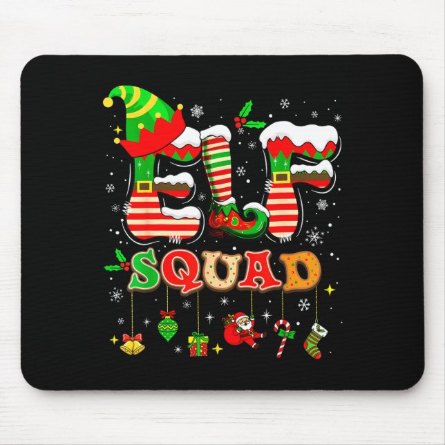 Mousepad Elves Family Christmas Matching Pajamas Xmas Elf S (Frente)
