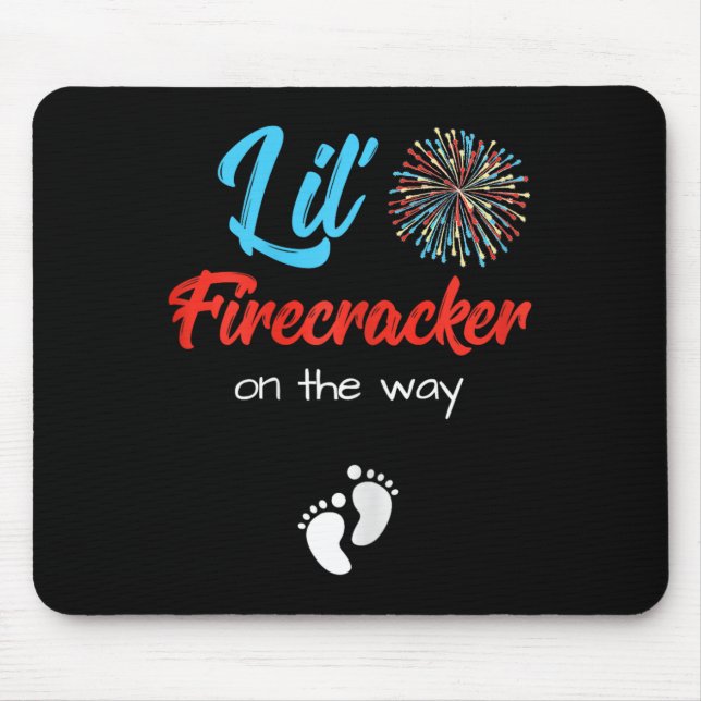 Mousepad Em 4 De Julho, A Camisa De Gravidez Lil' Firecrack (Frente)