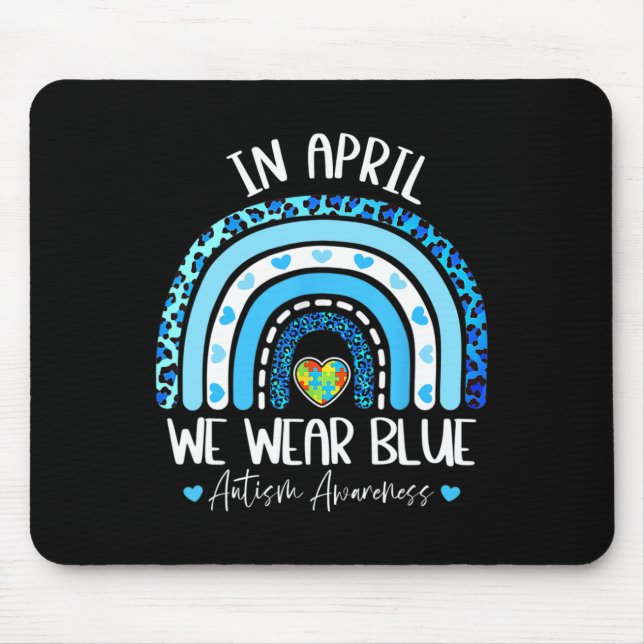 Mousepad Em abril, Vestimos o Puzz do Mês de Consciência do (Frente)