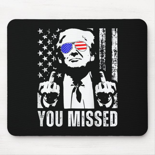 Mousepad (em Byck) Você Perdeu Trump 2024 American Flag (Frente)